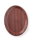 Serving tray, oval, non-slip, laminated, AmerBox, Mahogany, 200x265mm