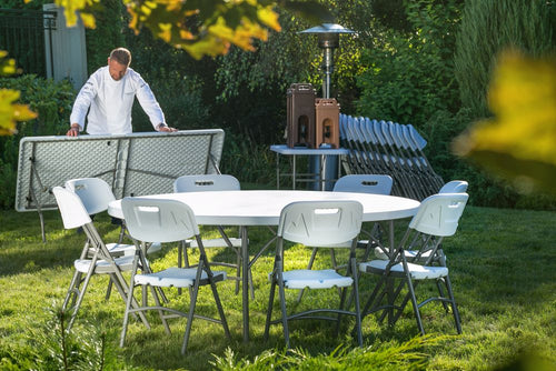 Catering chair, AmerBox, max. load 175 kg., White, 540x440x(H)840mm
