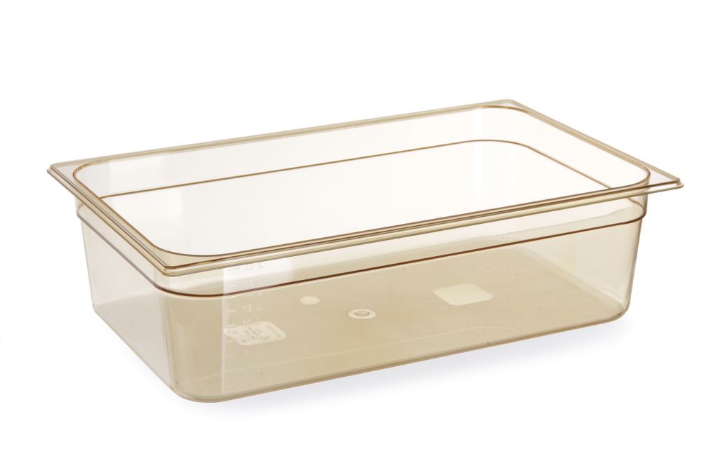 GN 1/1 kantin/behållare, high-temperature resistant, HENDI, GN 1/1, 13,3L, Transparent, 530x325x(H)100mm