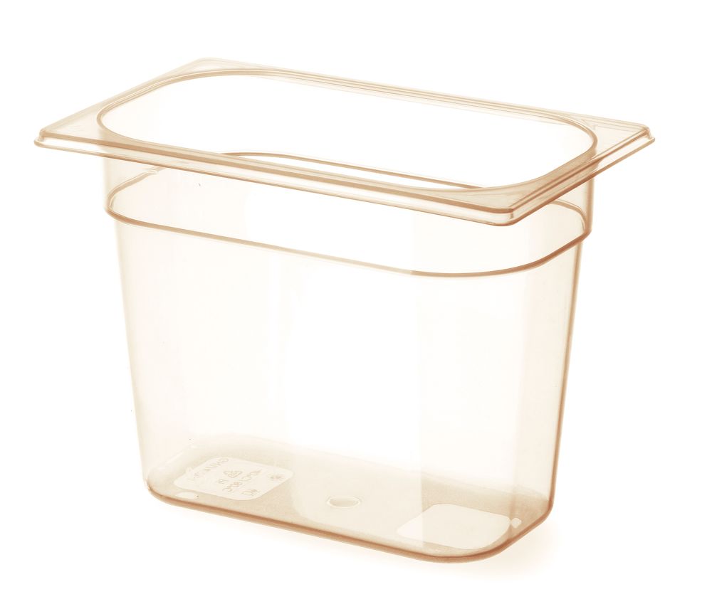 GN 1/4 kantin/behållare, high-temperature resistant, HENDI, GN 1/4, 1,7L, Transparent, 265x162x(H)65mm