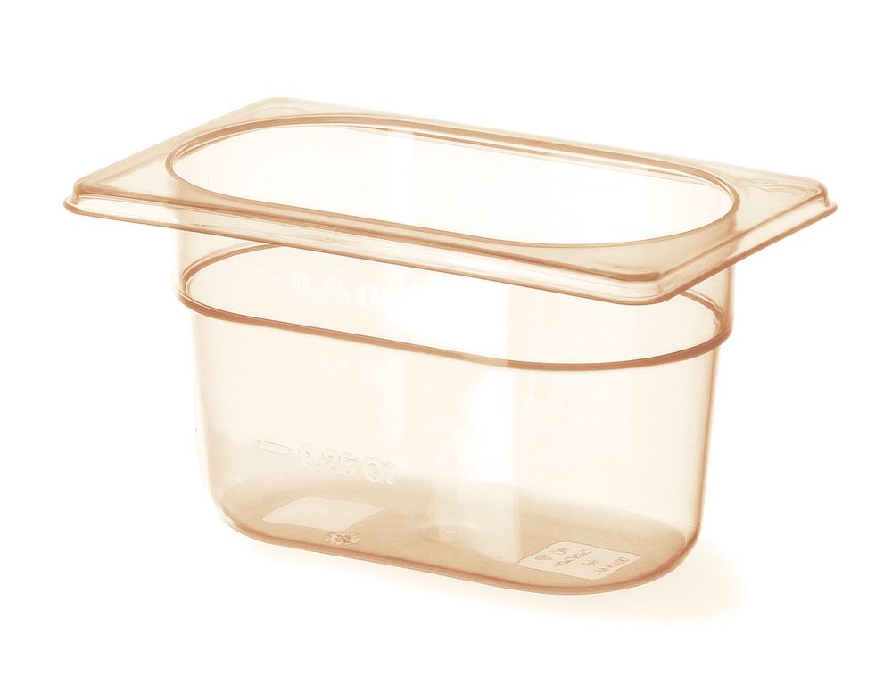 GN 1/9 kantin/behållare, high-temperature resistant, HENDI, GN 1/9, 0,9L, Transparent, 176x108x(H)100mm