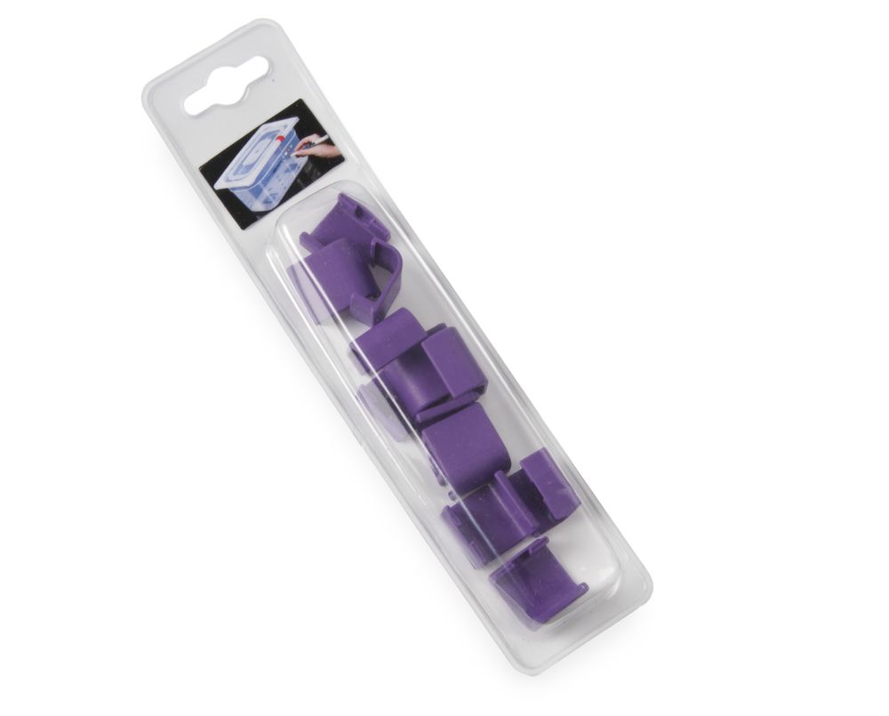 Set med 12 st – Lid clips for HACCP storage kantin/behållares, HENDI, blå, 12 pcs