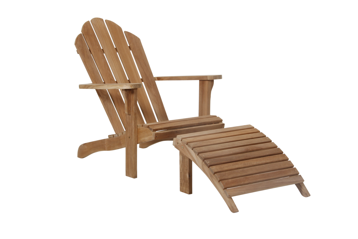 MARGARITI Vilstol m fotpall - Teak