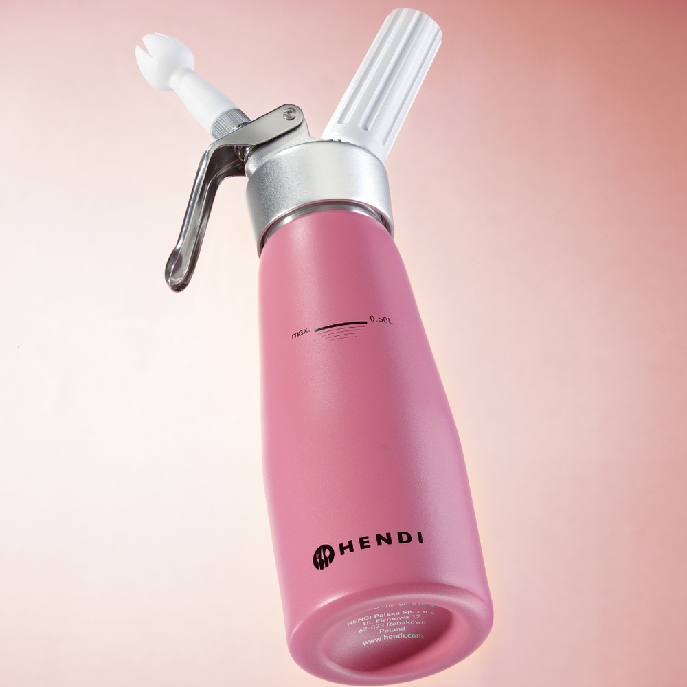 Cream whipper, HENDI, 0,5L, Pastel pink, ⌀80x(H)260mm