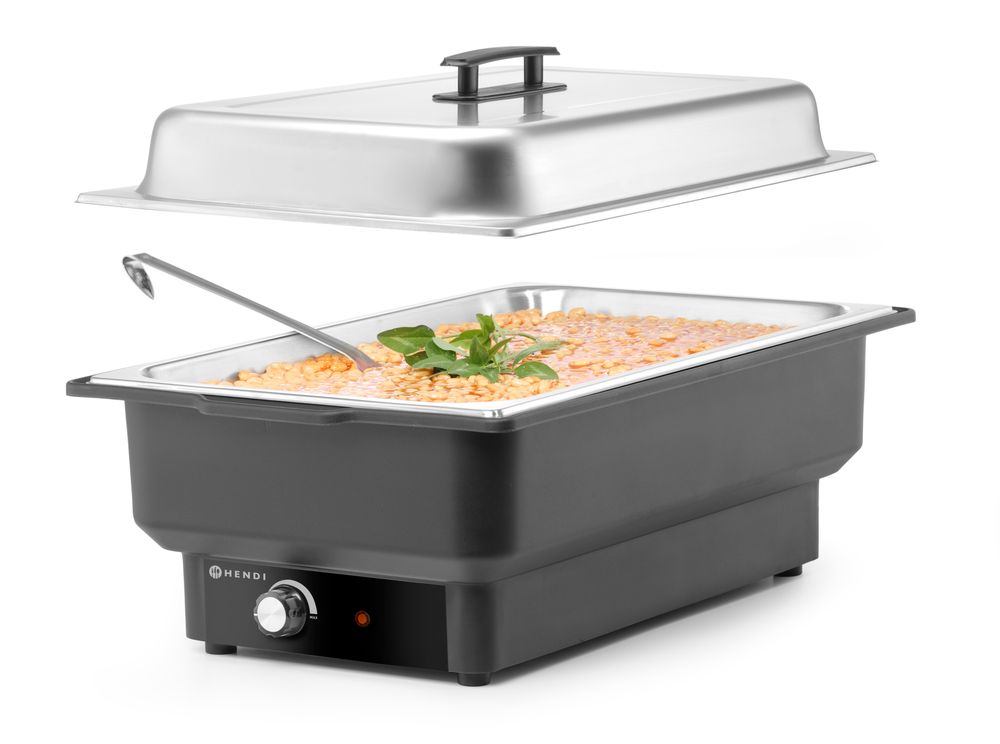 Chafing dish elektrisk Tellano, HENDI, Kitchen Line, GN 1/1, 9L, 220-240V/900W, 575x349x(H)278mm