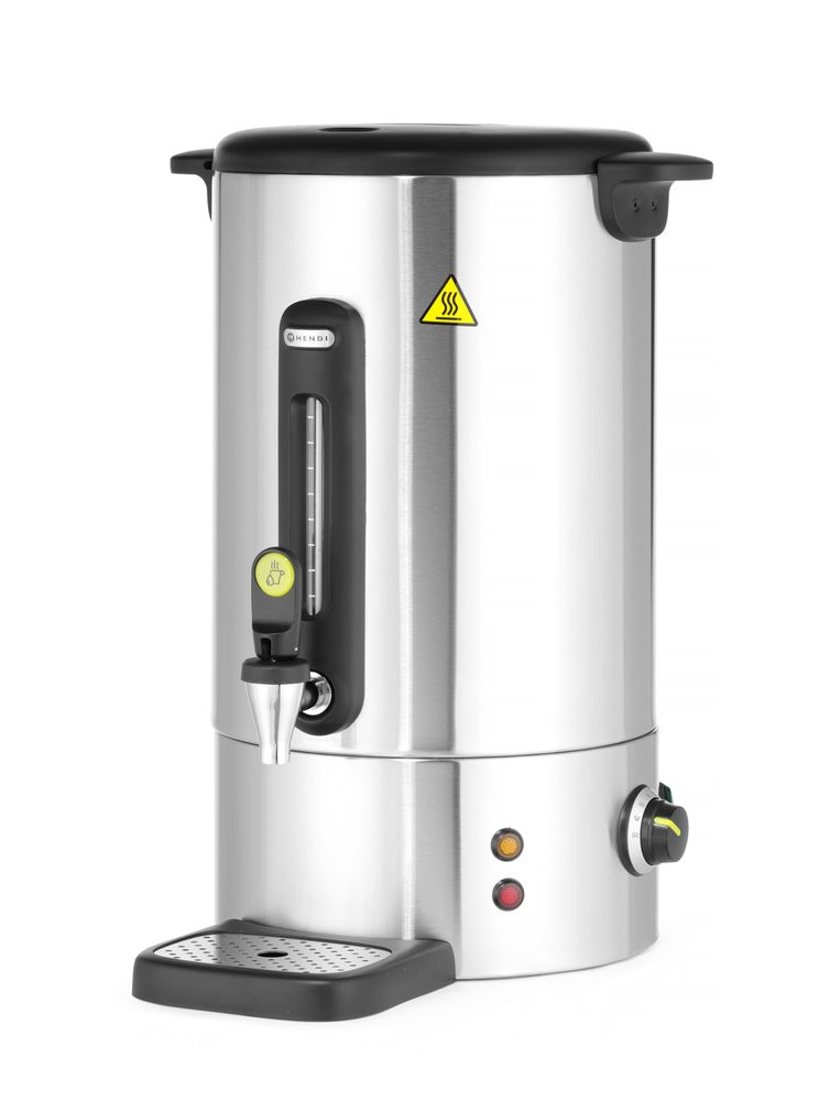 Hot drinks boiler UNIQ, HENDI, desiGNed by Robert Bronwasser, 16L, Silver, 220-240V/1650W, 357x380x(H)502mm