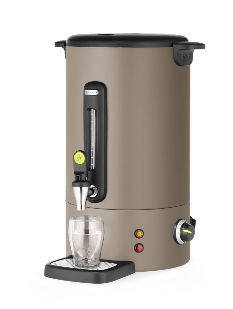 Hot drinks boiler UNIQ, HENDI, desiGNed by Robert Bronwasser, 16L, Taupe, 220-240V/1650W, 357x380x(H)502mm