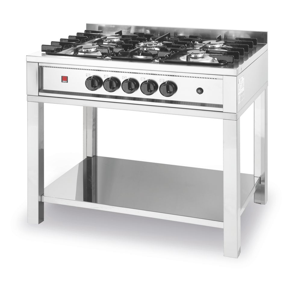 Gas cooker - 5 burners, open frame, HENDI, Kitchen Line, 14,3kW, 900x640x(H)910mm