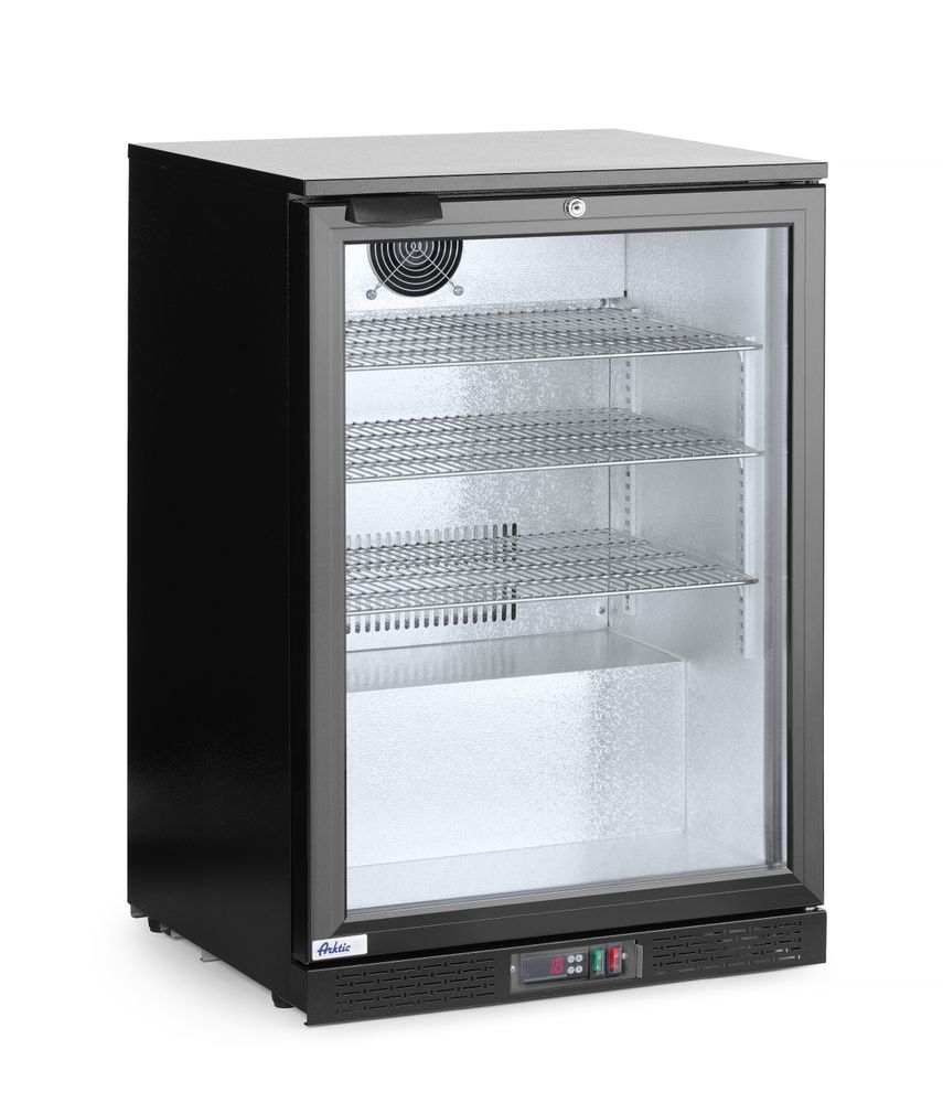 Back bar refrigerator single-door, Arktic, 105L, Black, 220-240V/120W, 600x530x(H)865mm