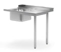 Loading table with sink for dishwasher, HENDI, left side, 1200x700x(H)850mm