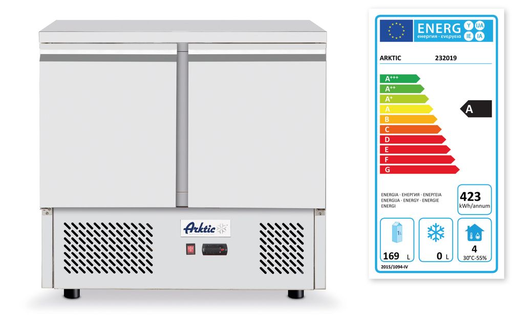 Two door refrigerated counter Kitchen Line 300L, Arktic, 230V/220W, 900x700x(H)890mm