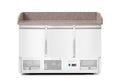 Three door pizza counter with cooling display 380+40L, Arktic, 254L, 230V/400W, 1400x700x(H)1491mm