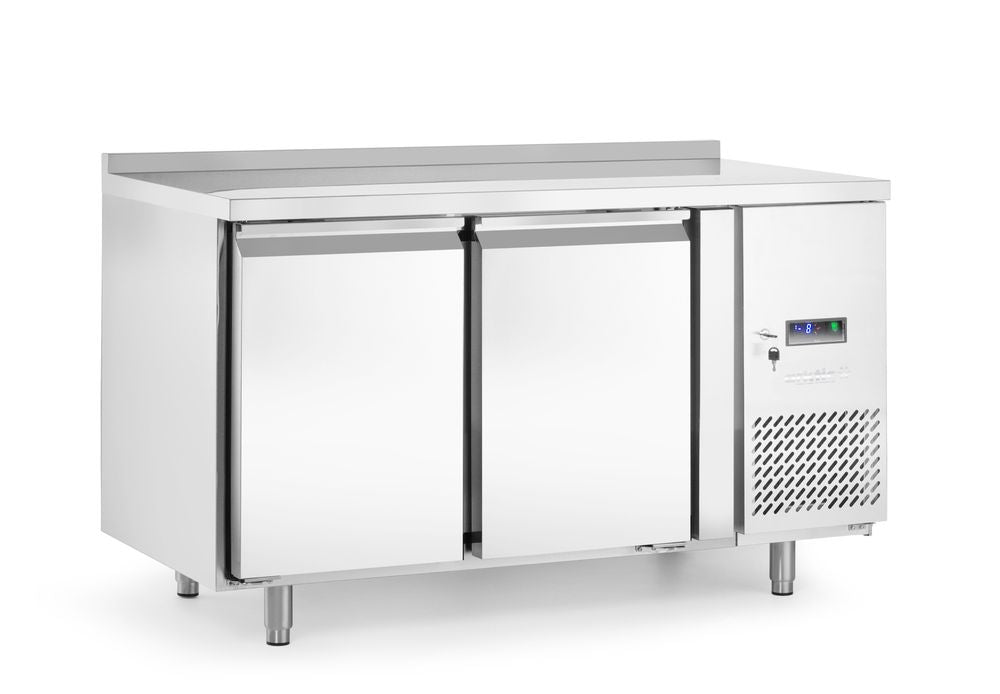 Refrigerated counter, 2 doors, Arktic, Profi Line, With backsplash, GN 1/1, 230V/250W, 1360x700x(H)879mm