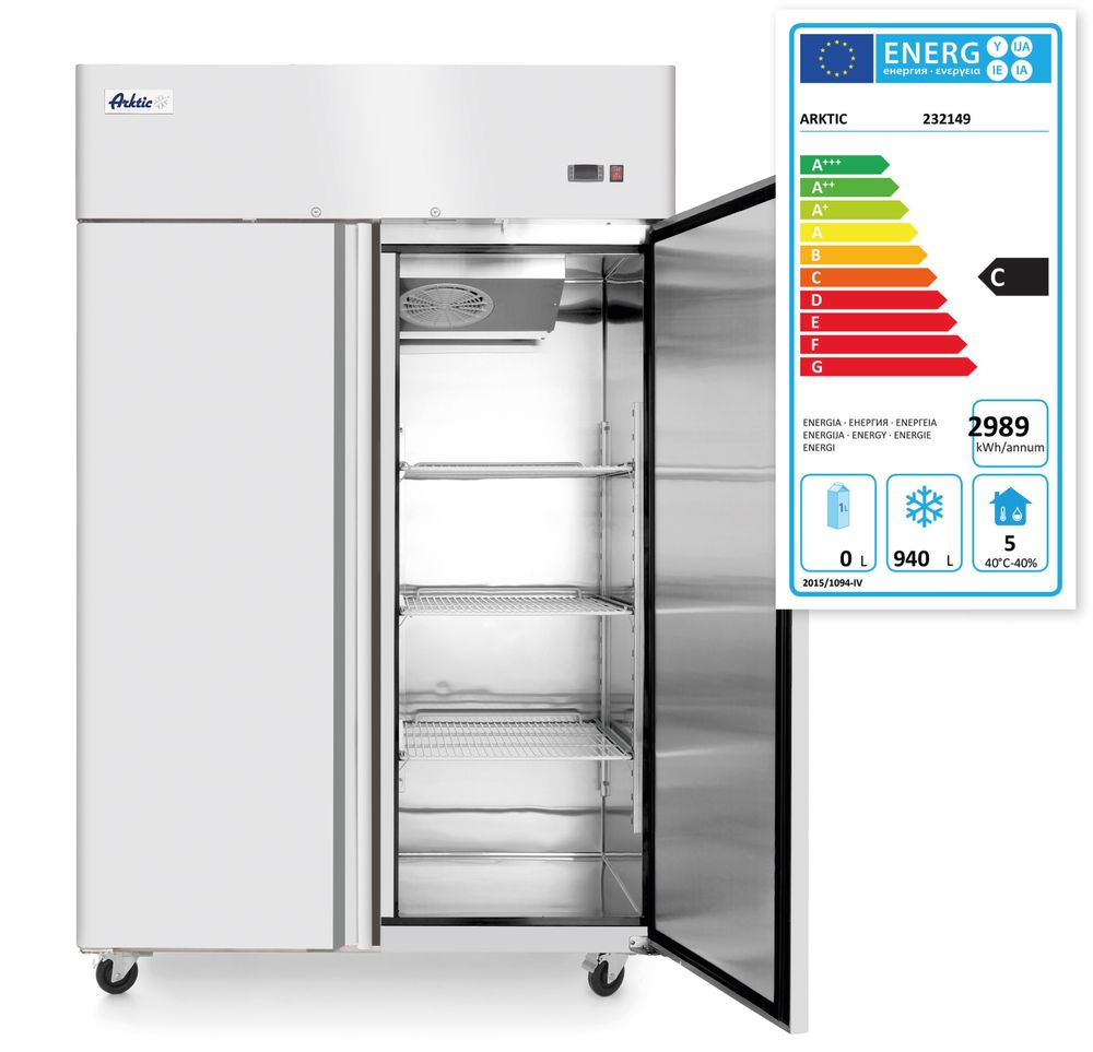 Freezer two doors Profi Line 1240L, Arktic, Profi Line, GN 2/1, 230V/980W, 1314x800x(H)2082mm