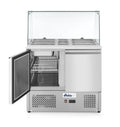 Two door salad counter with glass display 300L, Arktic, 230V/310W, 912x702x(H)1330mm