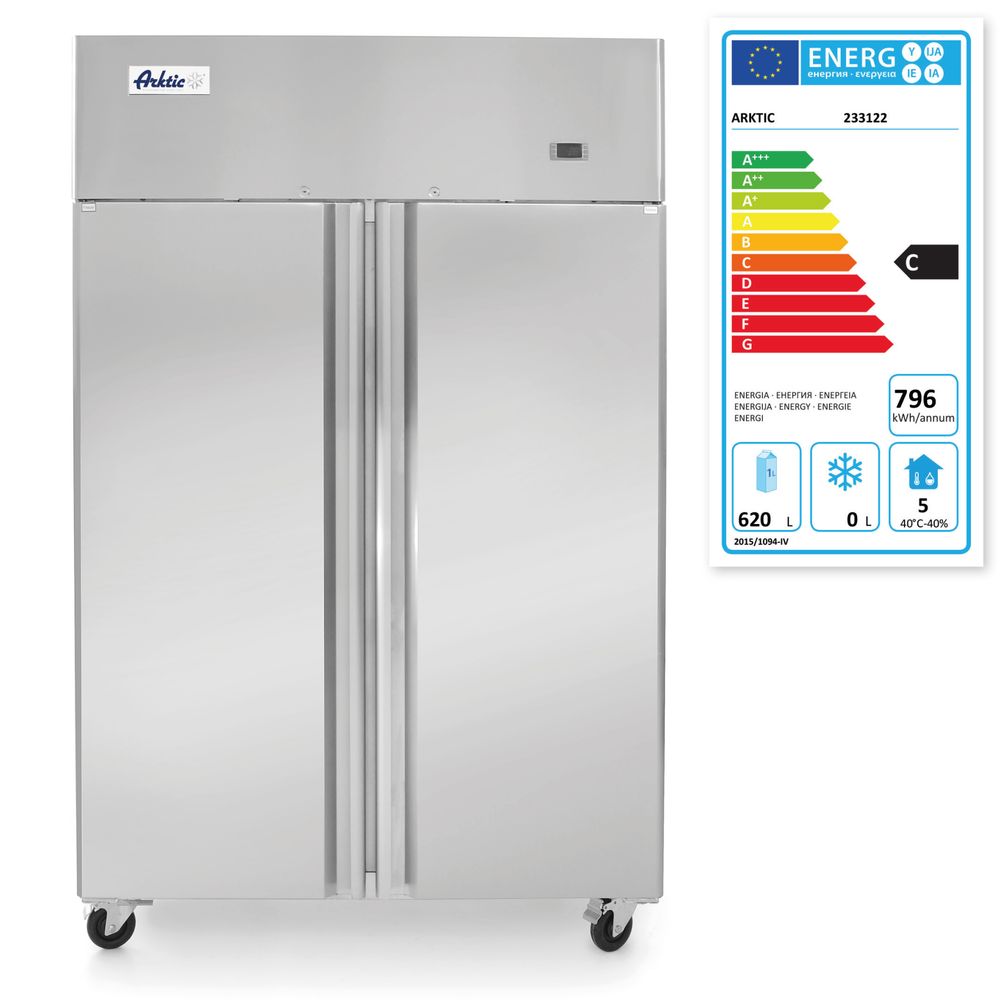Refrigerator with 2 doors 900 L, Arktic, Profi Line, 230V/450W, 1200x740x(H)1950mm