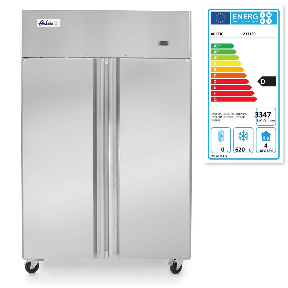 Freezer with 2 doors 900L, Arktic, Profi Line, 230V/750W, 1200x740x(H)1950mm