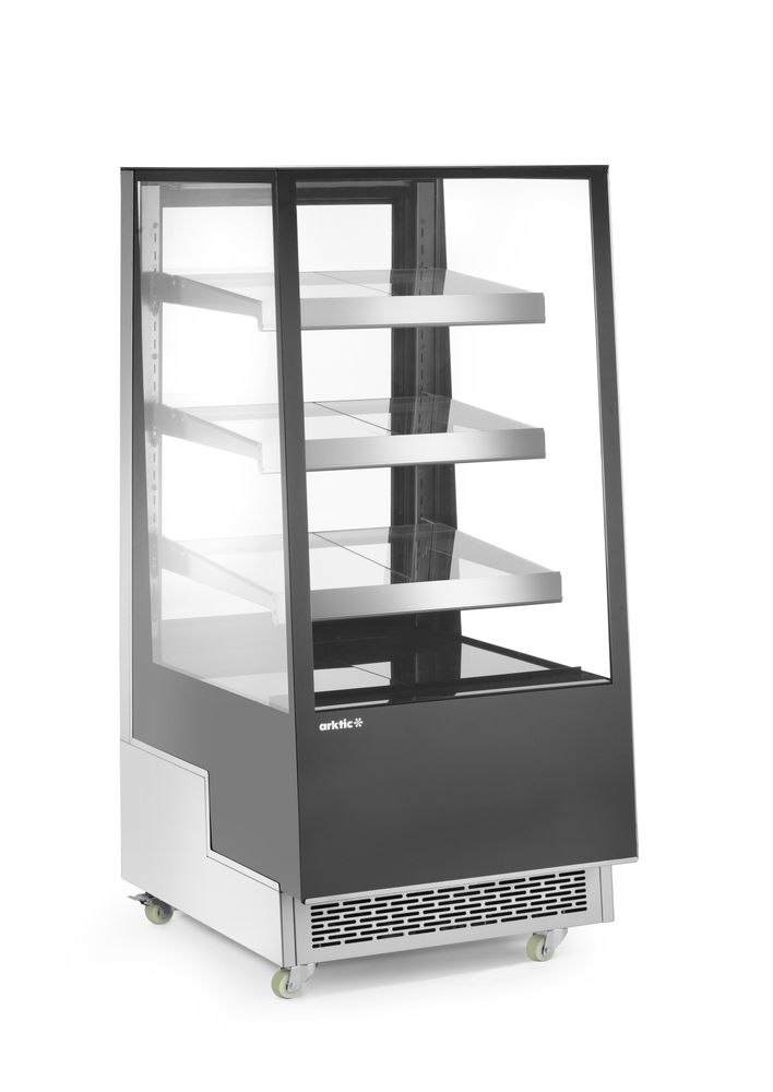 Refrigerated display cabinets with 3 slanted shelves, Arktic, 300L, 230V/480W, 650x833x(H)1460mm