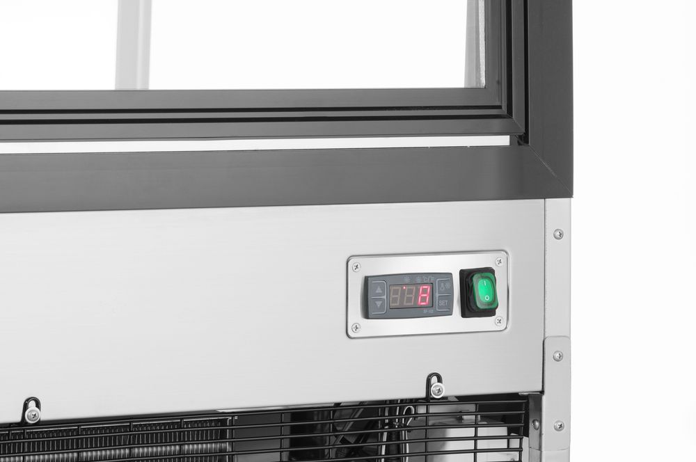 Refrigerated display cabinets with 3 slanted shelves, Arktic, 650L, Black, 230V/490W, 1200x833x(H)1460mm