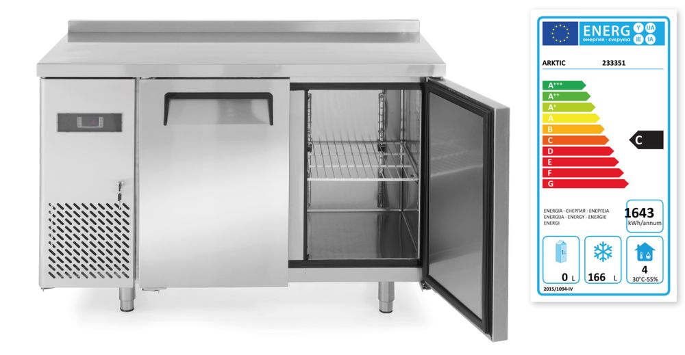 Two door freezer counter Kitchen Line 220L, Arktic, Kitchen Line, 166L, 230V/550W, 1200x600x(H)886mm