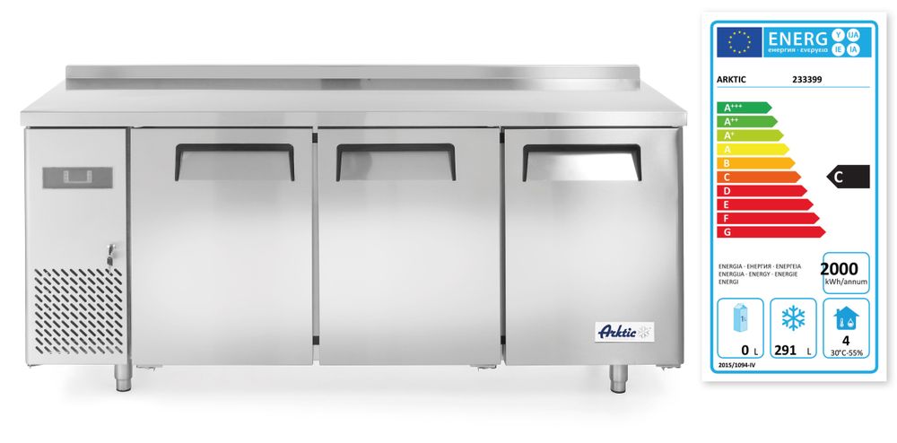Three door freezer counter Kitchen Line 390L, Arktic, Kitchen Line, 291L, 230V/550W, 1800x600x(H)886mm