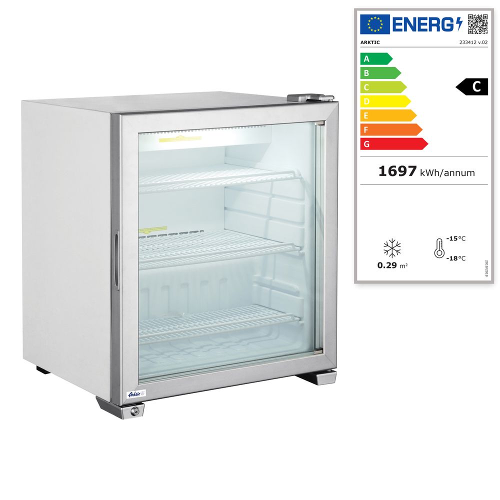 Countertop display freezer 90L, Arktic, 230V/230W, 620x593x(H)680mm