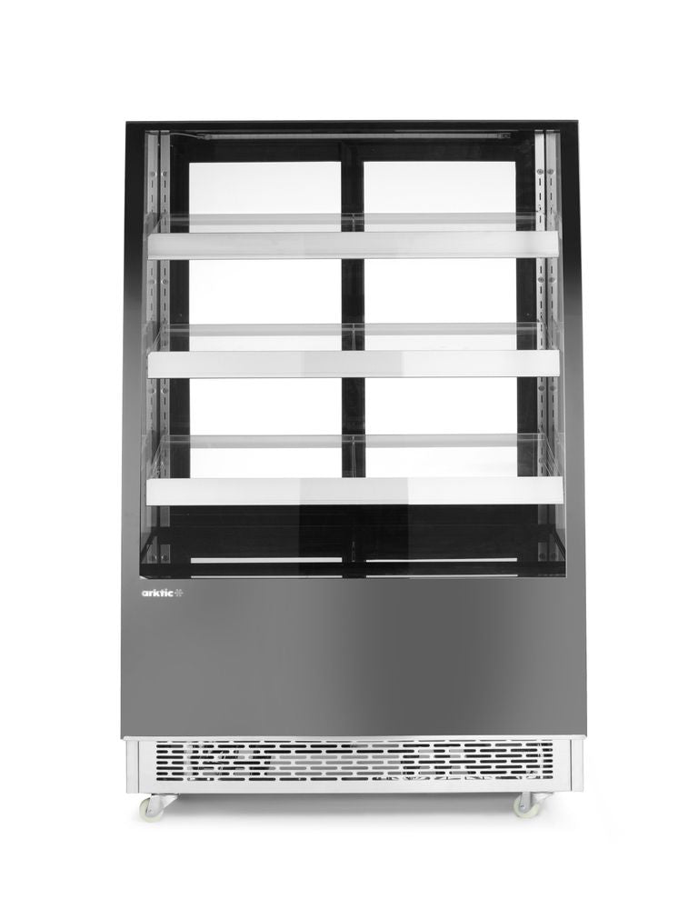Refrigerated display cabinets with 3 slanted shelves, Arktic, 650L, Black, 230V/490W, 1200x833x(H)1460mm