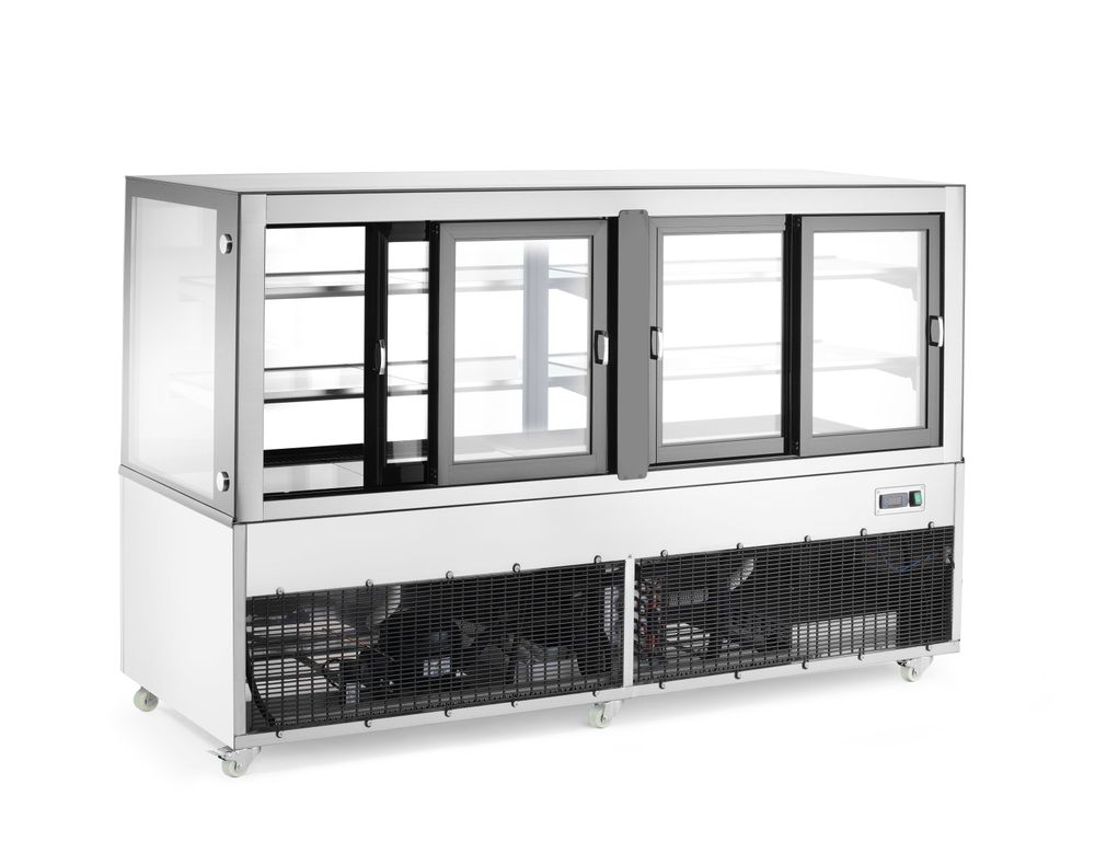 Refrigerated display cabinets with 2 shelves, Arktic, 610L, 230V/500W, 1824x677x(H)1230mm