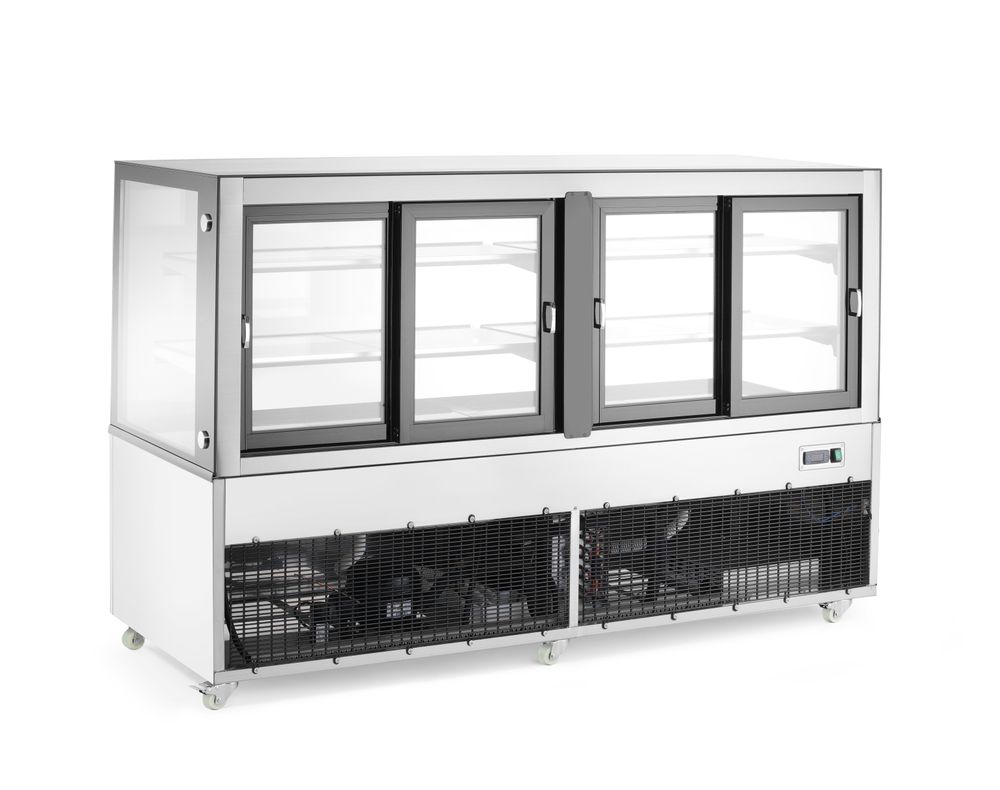 Refrigerated display cabinets with 2 shelves, Arktic, 610L, 230V/500W, 1824x677x(H)1230mm