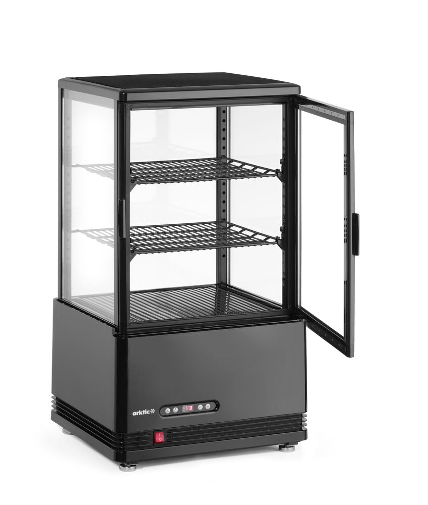 Refrigerated display cabinet, 58 l, Arktic, black, 230V/170W, 452x406x(H)830mm