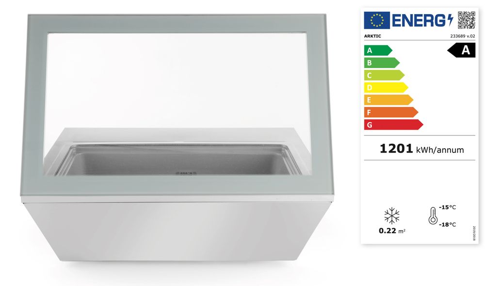 Ice cream display freezer, Arktic, 220-240V/210W, 867x735x(H)373mm