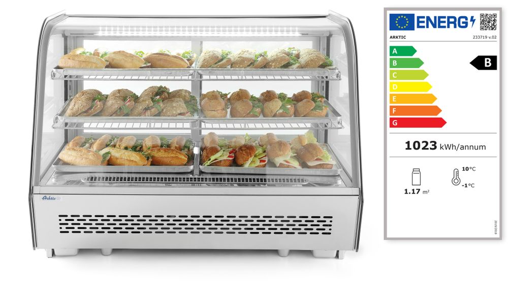 Countertop display fridge, Arktic, 160L, 230V/160W, 885x570x(H)680mm