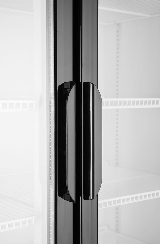 Back bar refrigerator with a backlit panel, double-door, Arktic, 512L, Black, 220-240V/510W, 1120x585x(H)1900mm