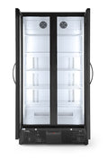Back bar refrigerator double-door, Arktic, 384L, Black, 220-240V/365W, 900x530x(H)1820mm
