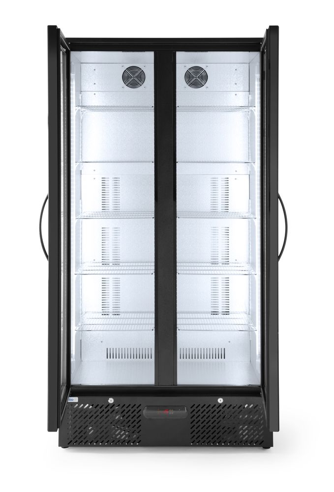 Back bar refrigerator double-door, Arktic, 384L, Black, 220-240V/365W, 900x530x(H)1820mm