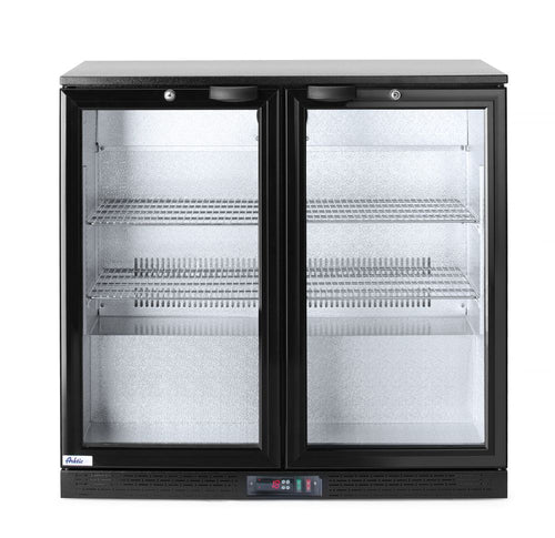Back bar refrigerator double-door, Arktic, 158L, Black, 220-240V/160W, 900x530x(H)870mm