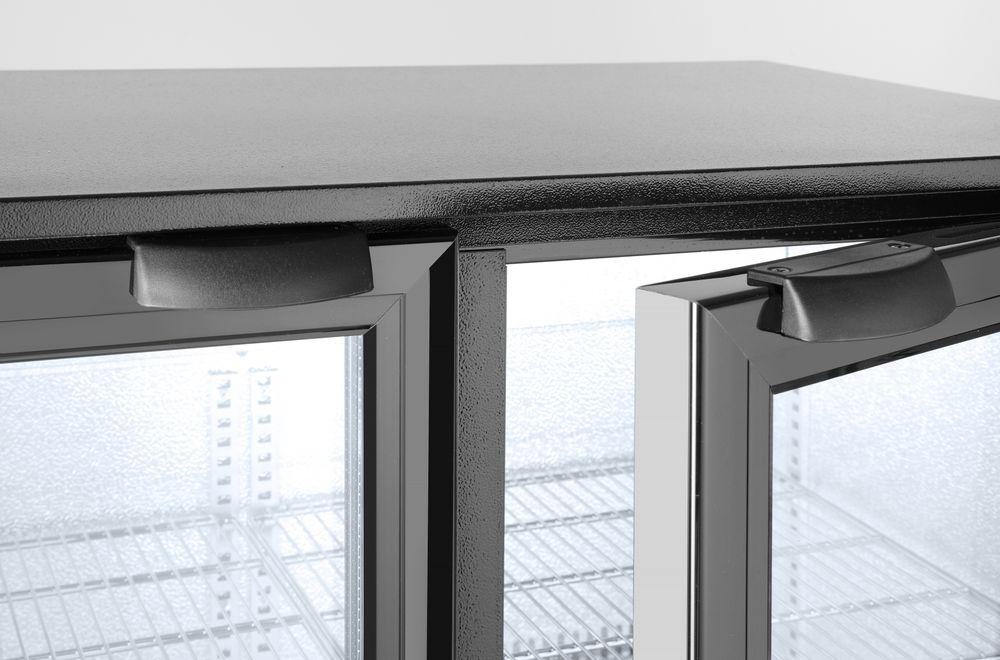 Back bar refrigerator double-door, Arktic, 158L, Black, 220-240V/160W, 900x530x(H)870mm