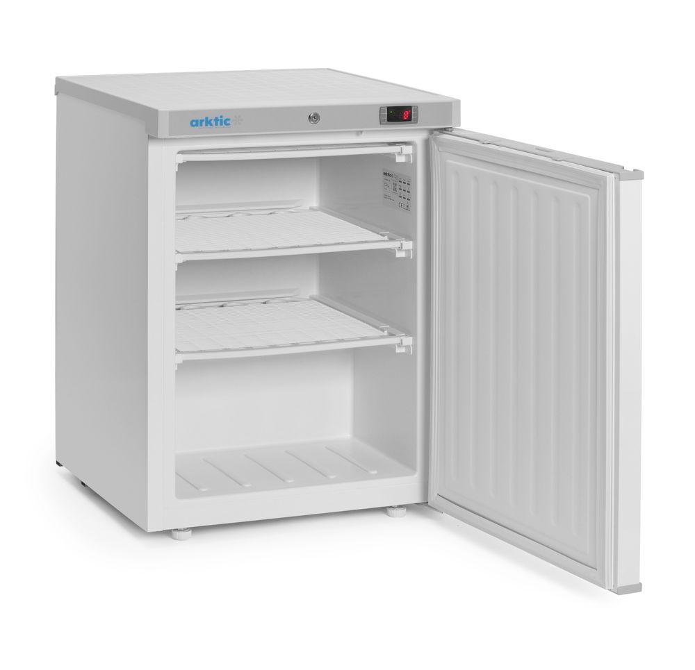 Freezing cabinet with white painted steel casing, Arktic, Budget Line, 200 l, White, 220-240V/111W, 589x655x(H)838mm
