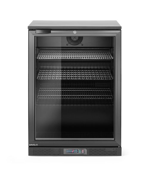Back bar refrigerator single-door, Arktic, 105L, Black, 220-240V/120W, 600x530x(H)870mm