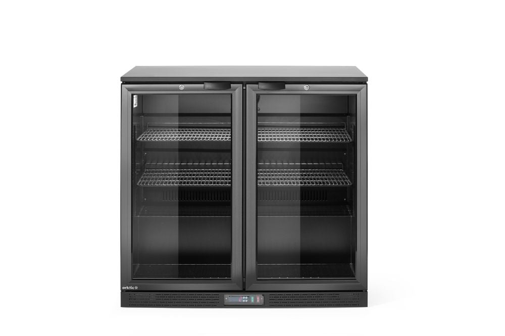 Back bar refrigerator double-door, Arktic, 158L, Black, 220-240V/160W, 900x530x(H)870mm