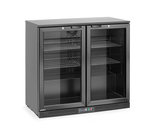 Back bar refrigerator double-door, Arktic, 158L, Black, 220-240V/160W, 900x530x(H)870mm