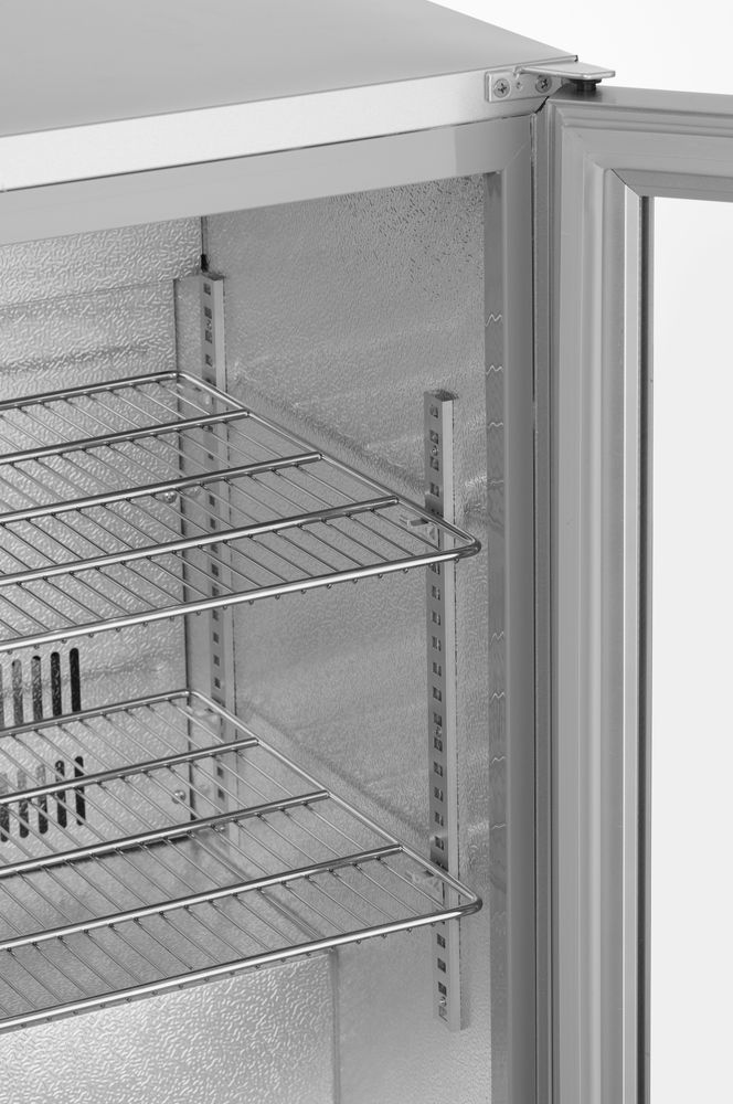 Back bar refrigerator with 1 door, Arktic, 75L, Silver, 220-240V/120W, 530x500x(H)840mm