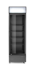 Back bar refrigerator with a backlit panel, single-door, Arktic, 254L, Black, 220-240V/250W, 578x605x(H)1980mm