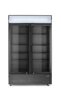 Back bar refrigerator with a backlit panel, double-door, Arktic, 512L, Black, 220-240V/510W, 1120x585x(H)1900mm