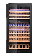 Wine cooler, 2-zone, 91 bottles, Arktic, 230L, Black, 569x595x(H)1215mm