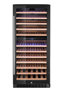 Wine cooler, 2-zone, 124 bottles, Arktic, 265L, Black, 570x595x(H)1400mm