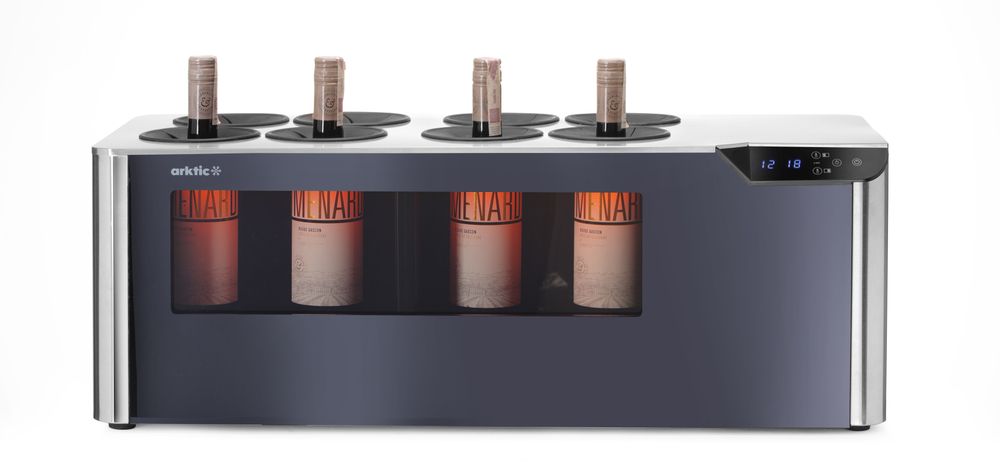 Countertop wine cooler, 2-zone Cellar, Arktic, Black, 220-240V/60W, 800x350x(H)293mm