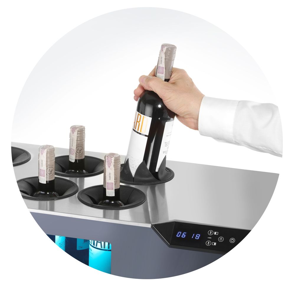 Countertop wine cooler, 2-zone Cellar, Arktic, Black, 220-240V/60W, 800x350x(H)293mm
