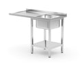 Sink table with shelf and space for undercounter dishwasher, HENDI, right, 1200x700x(H)850mm