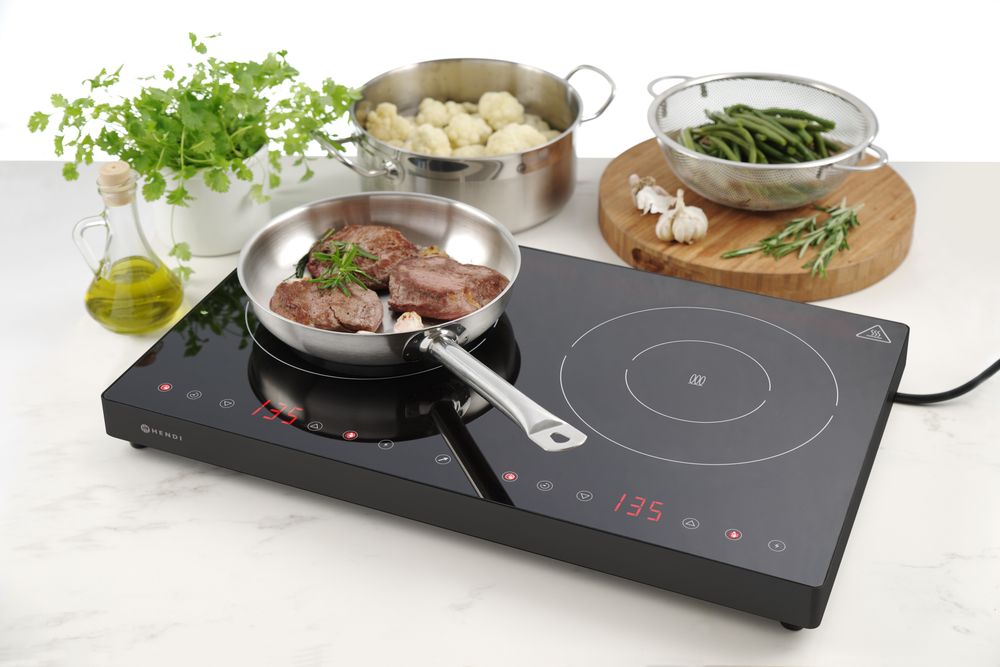 Double induction cooker Kitchen Line, HENDI, Kitchen Line, 230V/3500W, 608x405x(H)54mm